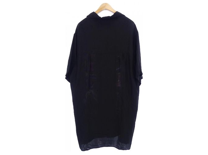 Autre Marque Yohji Yamamoto POUR HOMME Camicia S/S 100% Seta Nero - vista 2