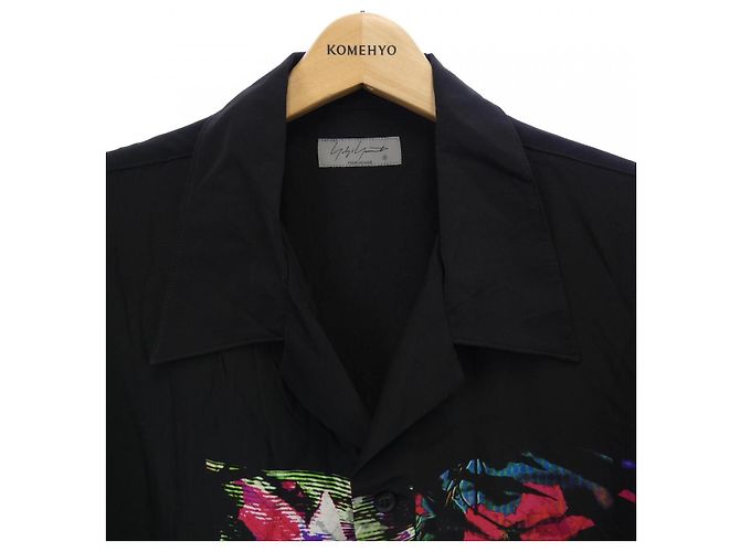 Autre Marque Yohji Yamamoto POUR HOMME Camicia S/S 100% Seta Nero - vista 5