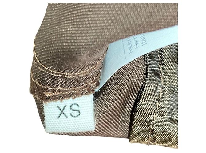 Autre Marque Pantaloni affusellati in misto lino PAROSH Marrone - vista 4