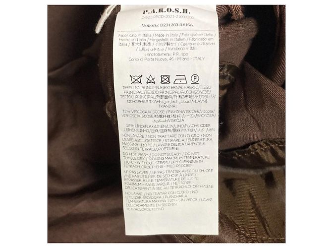 Autre Marque Pantaloni affusellati in misto lino PAROSH Marrone - vista 5