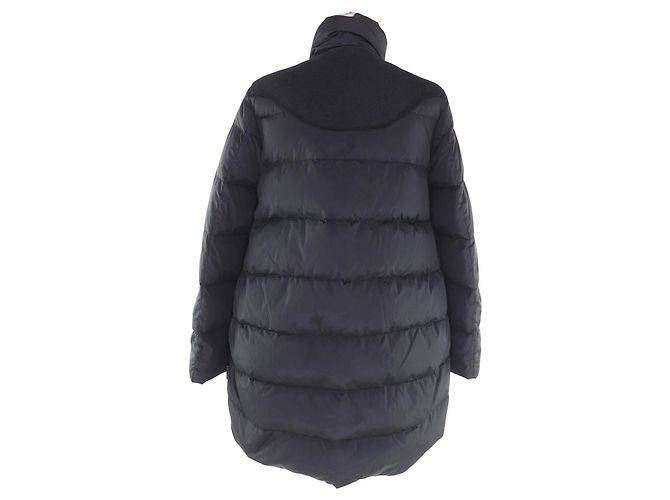 Moncler Down Nylon Coat Black - view 3
