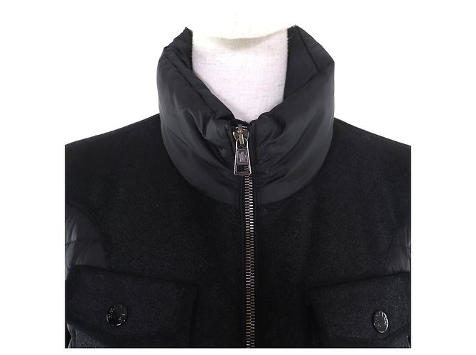 Moncler Down Nylon Coat Black - view 4