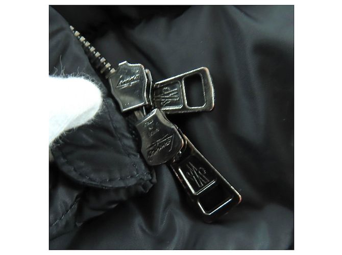 Moncler Down Nylon Coat Black - view 7