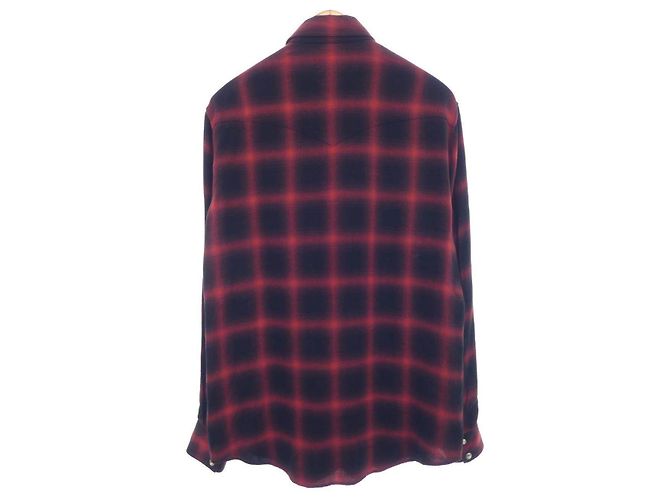 Camisa de cuadros negra y roja Céline Negro - vista 2