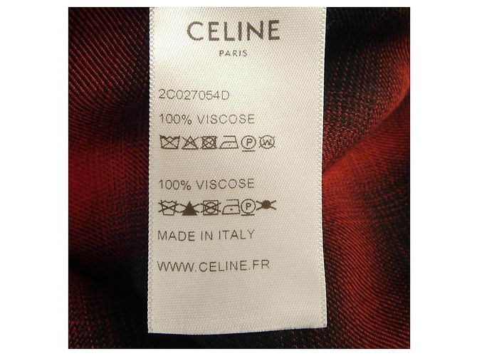 Camisa de cuadros negra y roja Céline Negro - vista 3