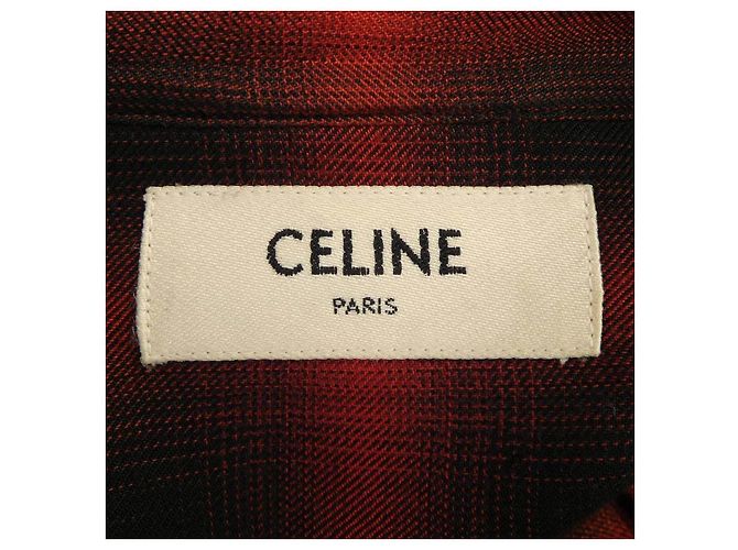 Camisa de cuadros negra y roja Céline Negro - vista 4