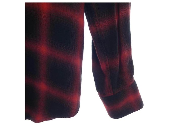 Camisa de cuadros negra y roja Céline Negro - vista 6