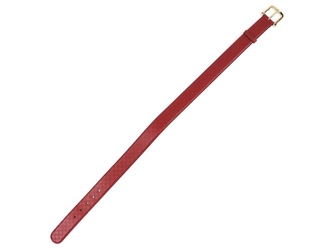 Cintura Gucci Micro Guccisima in pelle Rosso - vista 2