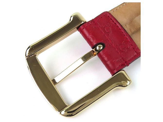 Cintura Gucci Micro Guccisima in pelle Rosso - vista 5