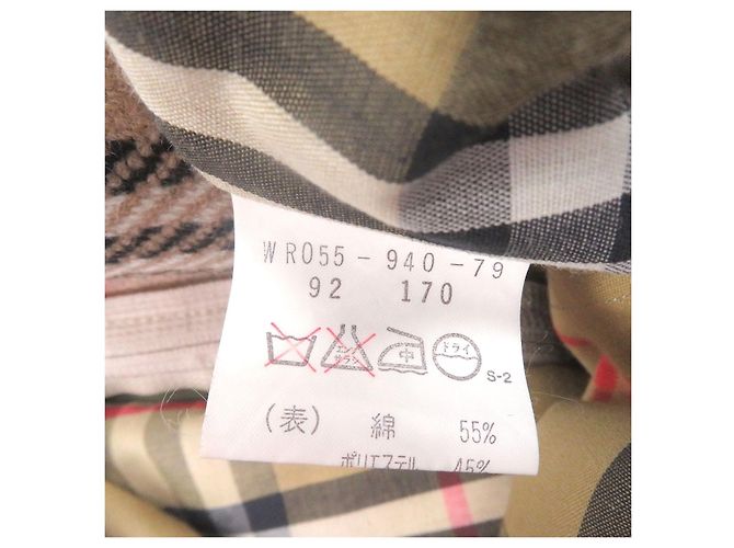 Cappotto Burberrys in cotone e poliestere Beige Cachi - vista 7