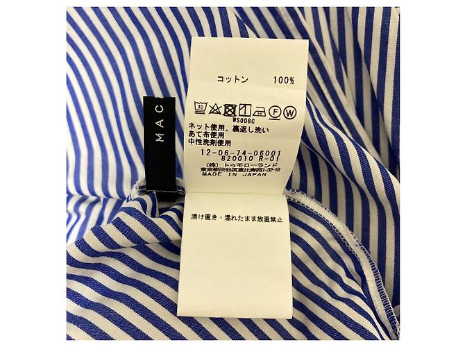 Autre Marque MACPHEE Camisa longa às riscas Azul - vista 4