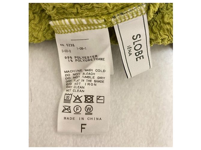 Autre Marque SLOBE IENA Washed Pleats Pullover Green - view 3