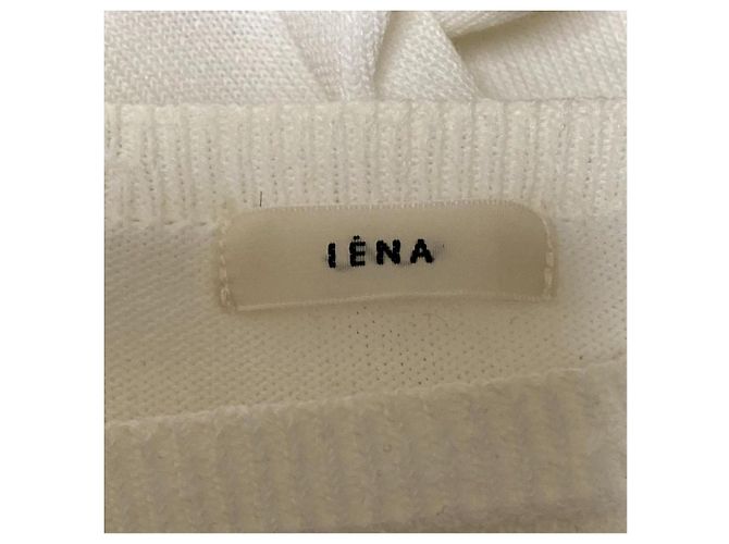 Autre Marque IENA Stricktop mit Puffärmeln Weiß - Ansicht 4