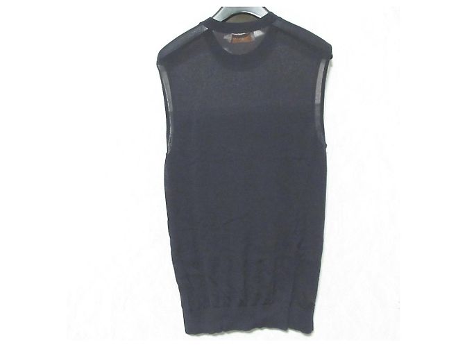 Tory Burch Strick-Top ohne Ärmel Blau Marineblau - Ansicht 2