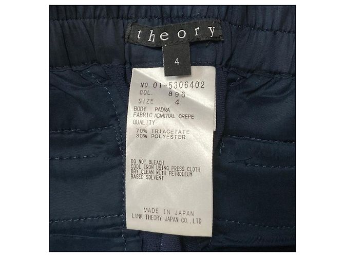Theory Easy Slacks Pants Blue Navy blue - view 5