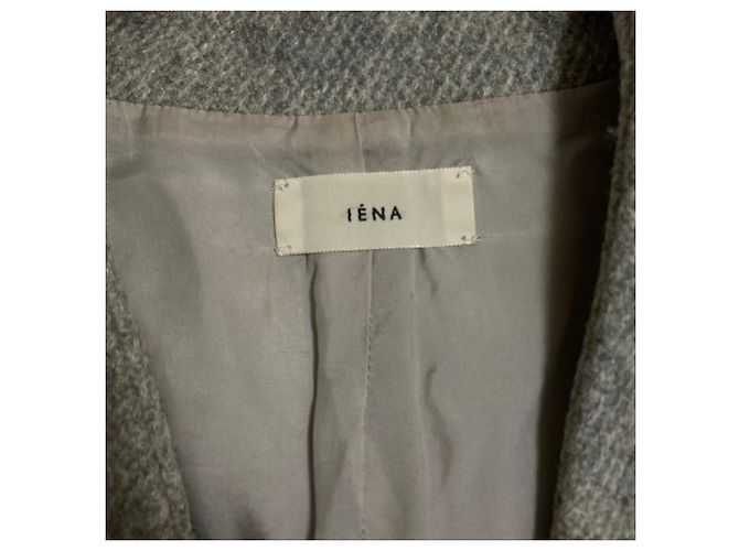 Autre Marque Abrigo de lana sin cuello IENA Castaño - vista 4