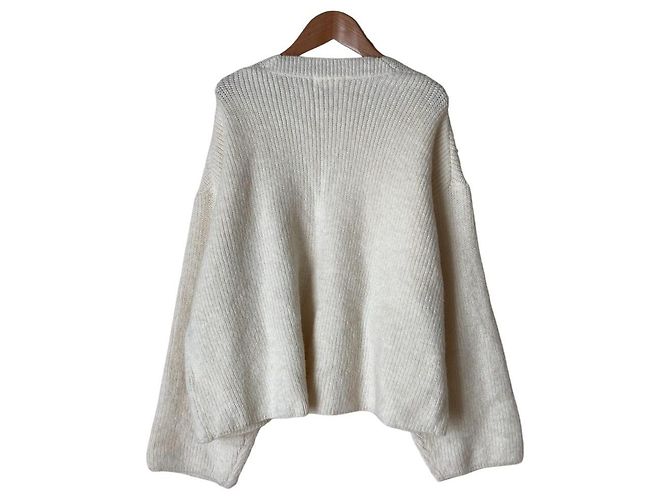 Autre Marque Camisola de malha Loose com decote profundo RIVE DROITE Branco Fora de branco - vista 2