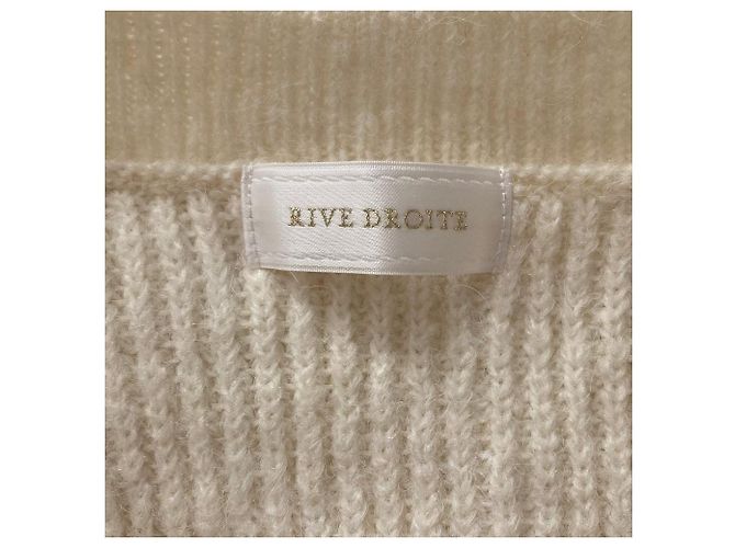 Autre Marque Camisola de malha Loose com decote profundo RIVE DROITE Branco Fora de branco - vista 3