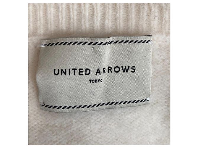 Autre Marque UNITED ARROWS Kaschmir-Wollmischung Strickpullover Weiß Aus weiß - Ansicht 4