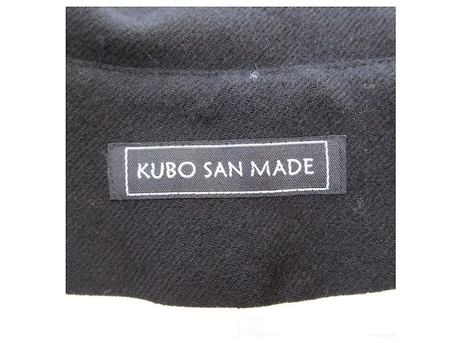 Autre Marque Casaco Balmacaan em lã e algodão KUBO SAN MADE Preto - vista 8