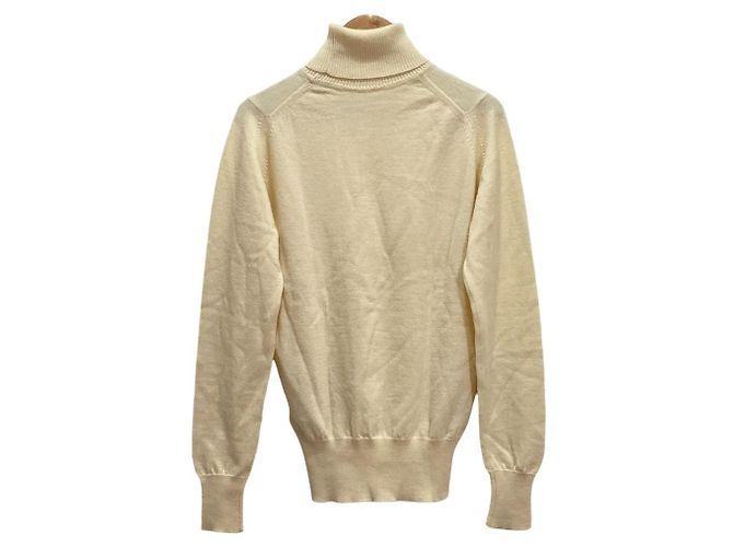 Autre Marque John Smedley for Tomorrowland Jersey de cuello alto de lana Blanco Blanco roto - vista 2