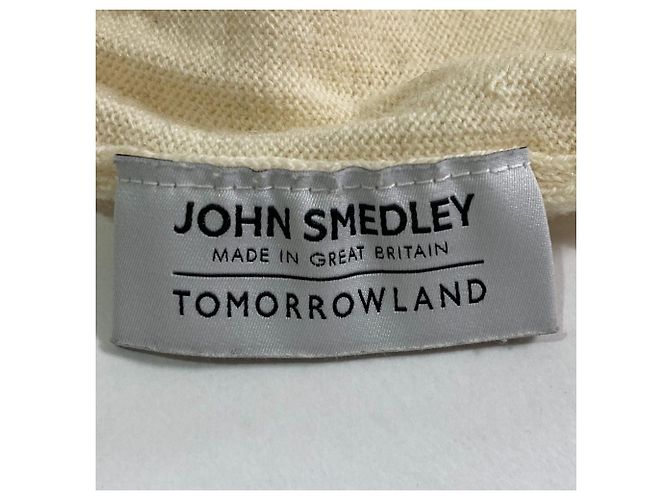 Autre Marque John Smedley for Tomorrowland Jersey de cuello alto de lana Blanco Blanco roto - vista 4