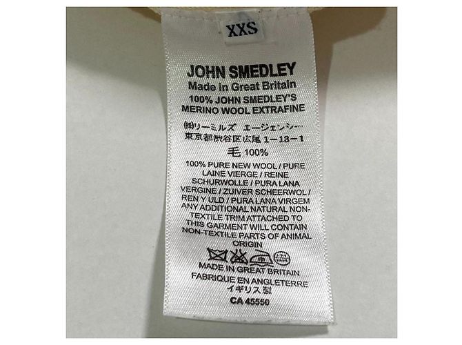 Autre Marque John Smedley for Tomorrowland Jersey de cuello alto de lana Blanco Blanco roto - vista 5