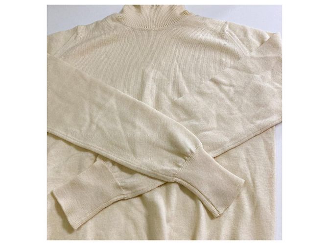 Autre Marque John Smedley for Tomorrowland Jersey de cuello alto de lana Blanco Blanco roto - vista 6