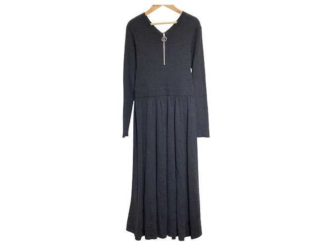 Autre Marque LE CIEL BLEU Rippstrick-Kleid Schwarz - Ansicht 2