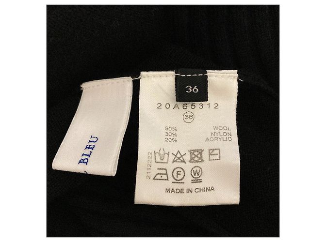 Autre Marque LE CIEL BLEU Rippstrick-Kleid Schwarz - Ansicht 3