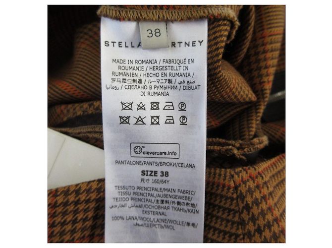 Stella Mc Cartney Stella McCartney Karohose aus Wolle Braun - Ansicht 7