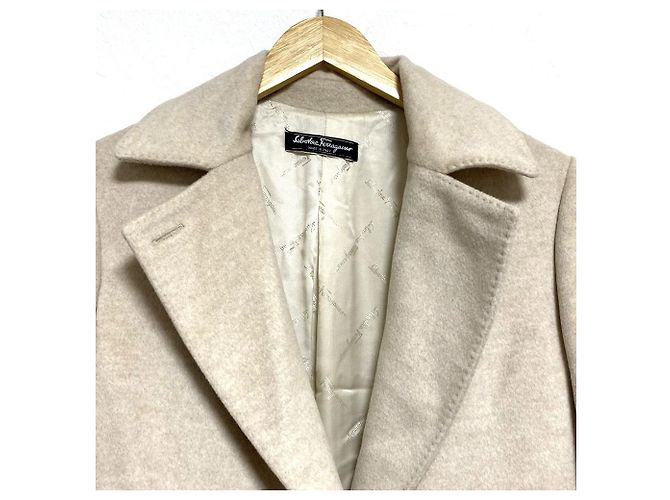 Abrigo largo Salvatore Ferragamo Beige - vista 7