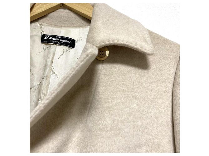 Abrigo largo Salvatore Ferragamo Beige - vista 8
