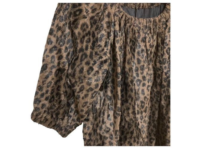 Autre Marque Deuxieme Classe Leopard Mini Kleid Braun - Ansicht 2