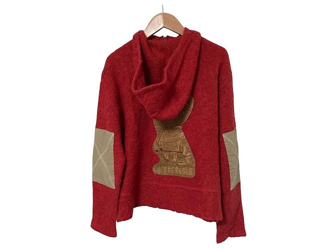 Autre Marque Sudadera con capucha de lana Alberobello Roja - vista 2