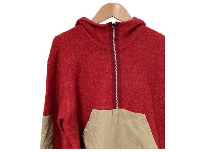 Autre Marque Sudadera con capucha de lana Alberobello Roja - vista 3