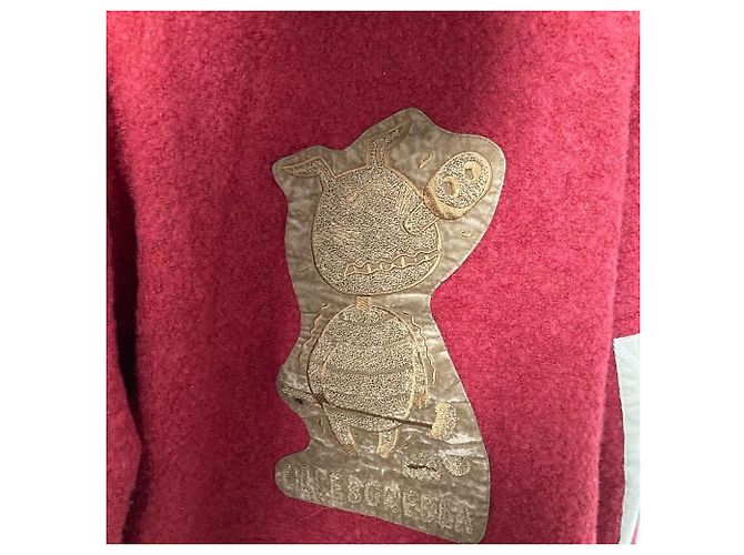 Autre Marque Sudadera con capucha de lana Alberobello Roja - vista 4