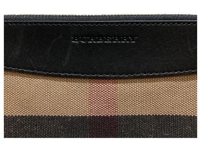 Burberry Nova Check Schultertasche aus Canvas und Leder Braun Schwarz Weiß - Ansicht 5