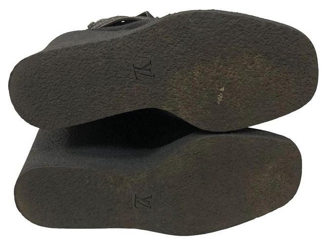Botines de cuña de ante Louis Vuitton Negro - vista 5