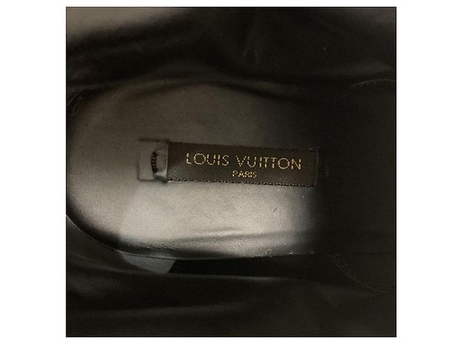 Botines de cuña de ante Louis Vuitton Negro - vista 8