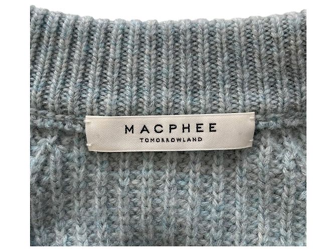 Autre Marque MACPHEE Maglione in lana e cashmere Blu Blu chiaro - vista 3