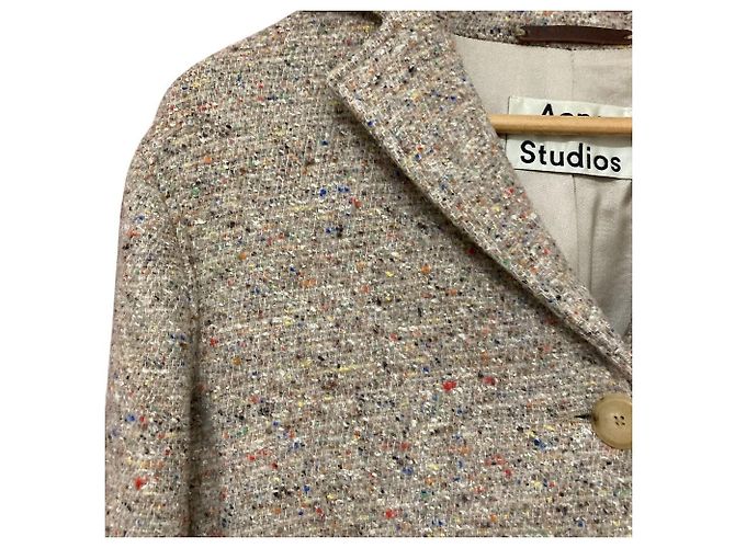 Acne Studios TESSA TRASH LT Silk Blend Tweed Coat Multiple colors - view 2