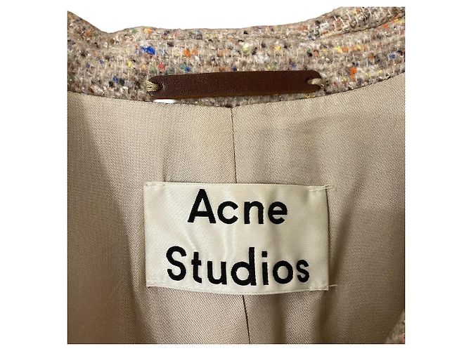 Acne Studios TESSA TRASH LT Silk Blend Tweed Coat Multiple colors - view 4
