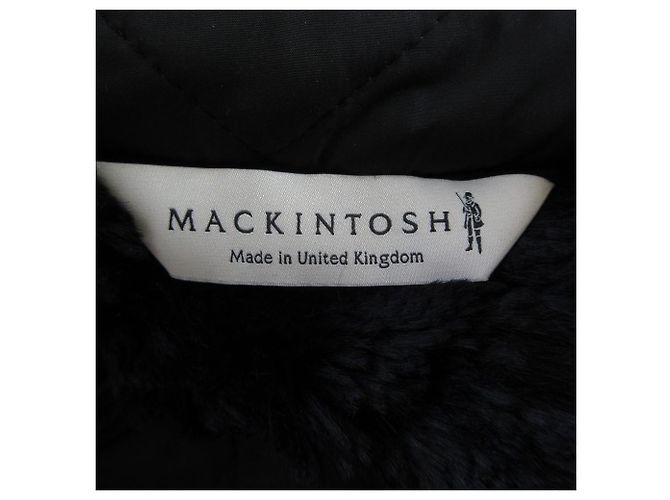 Mackintosh HUNA Casaco longo acolchoado sem gola Preto - vista 5