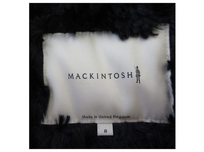 Mackintosh HUNA Casaco longo acolchoado sem gola Preto - vista 7