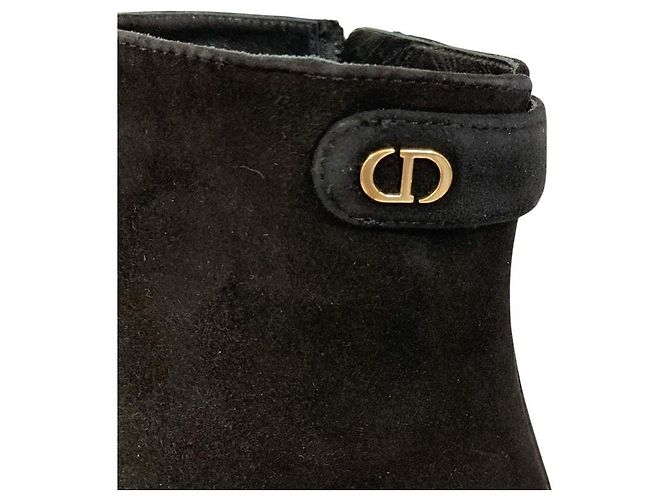 Autre Marque Stivaletti in camoscio Christian Dior Nero - vista 10