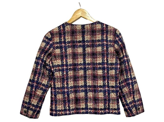 Chaqueta acolchada de tweed Chanel Azul - vista 2