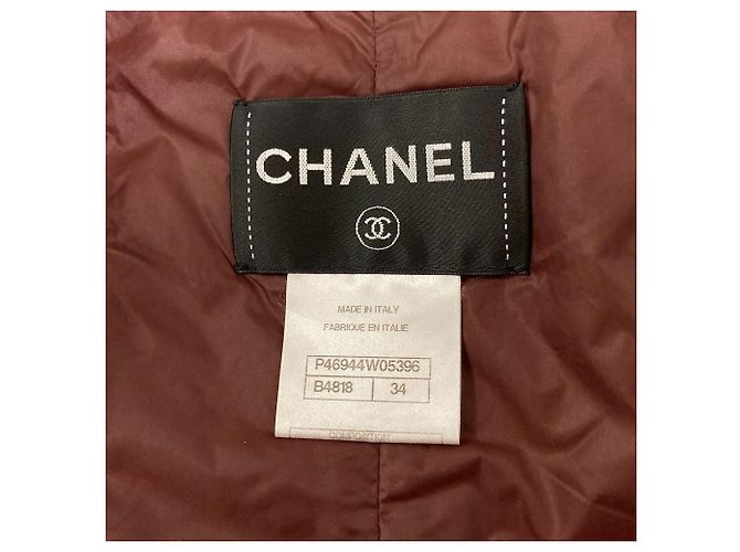 Chaqueta acolchada de tweed Chanel Azul - vista 9