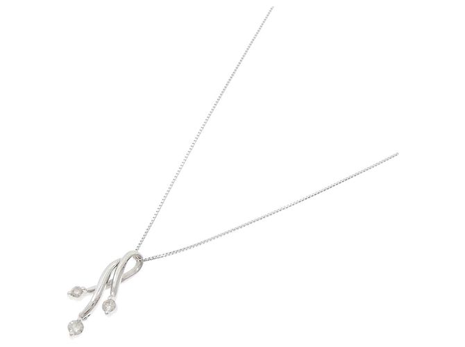Autre Marque Collana in oro bianco Au750 e diamanti Argento - vista 2