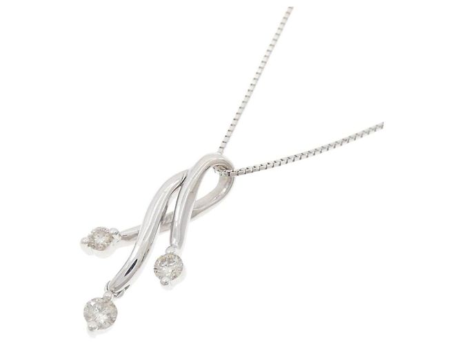 Autre Marque Collana in oro bianco Au750 e diamanti Argento - vista 3